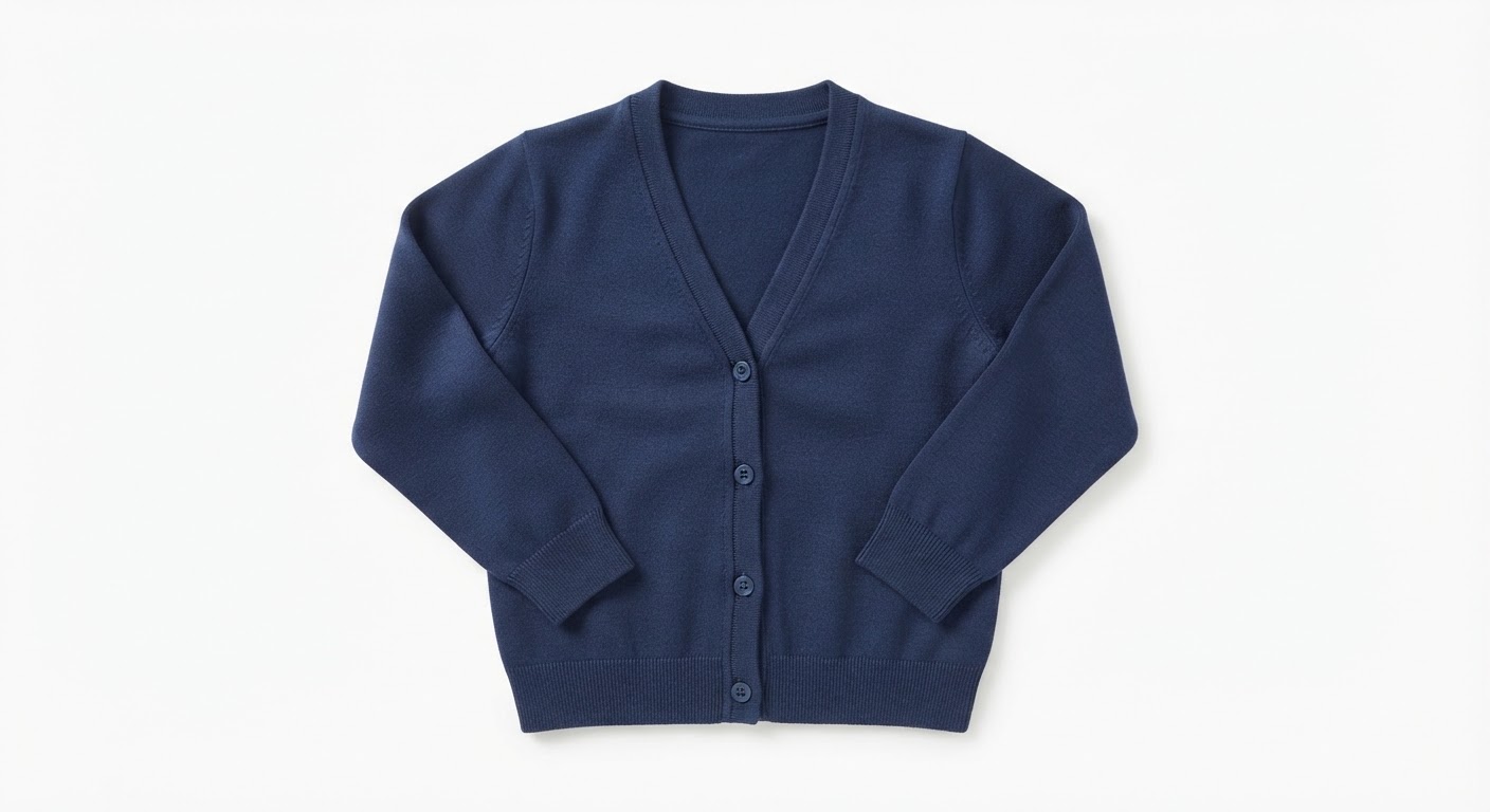 School Cardigan — Navy — Uniform Knitwear