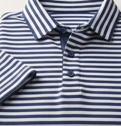 Striped Polo — detail view